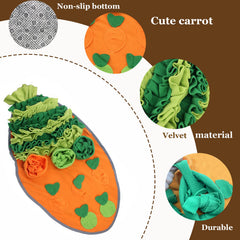 hercocci-snuffle-mat-carrot-prints demonstrates treat hiding foraging