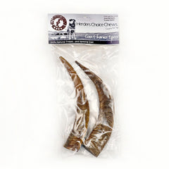 Herders Choice dried goat horn chews, medium size, long-lasting chew for aggressive chewers.
