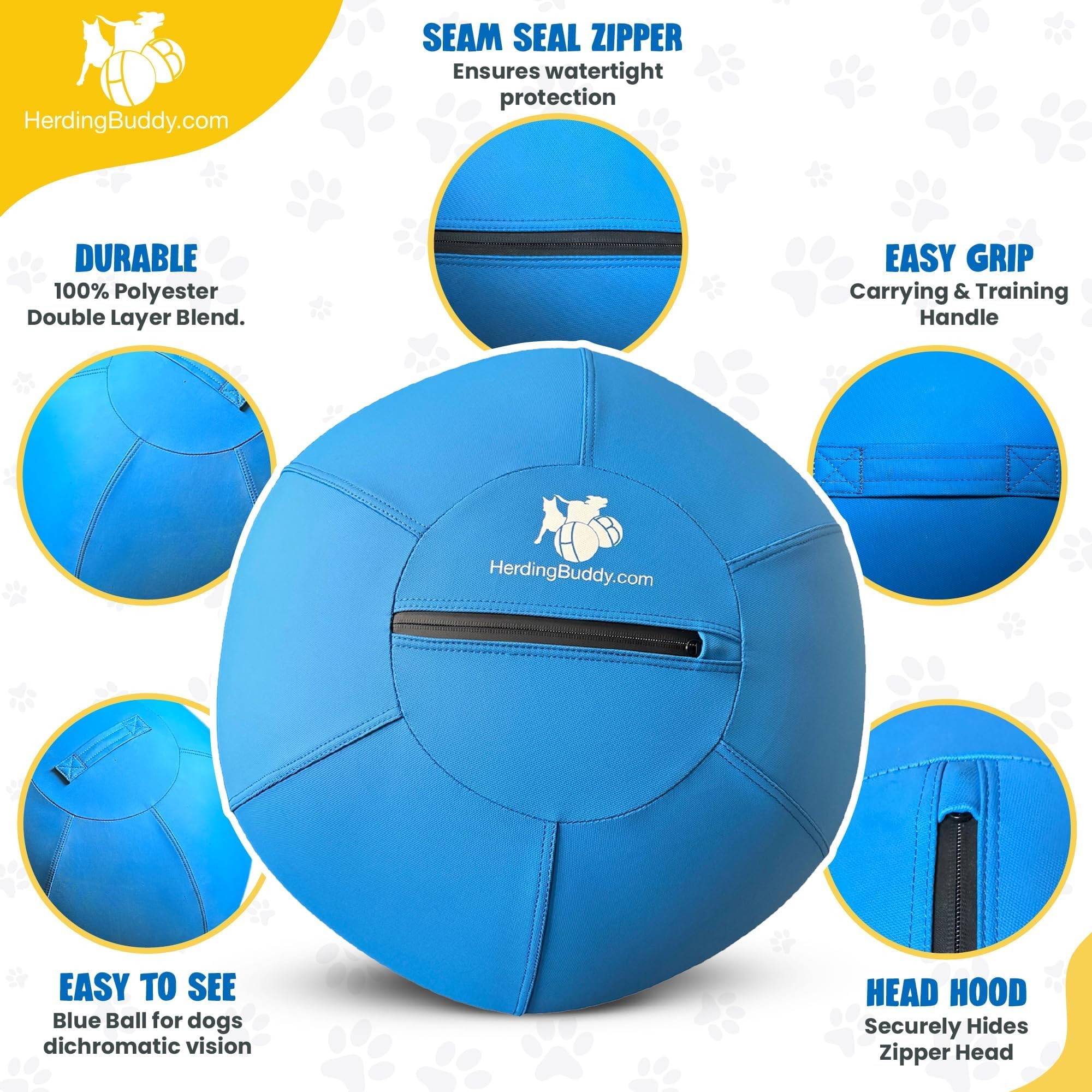Herding Buddy anti-burst inner ball CA65 closeup emphasizes safety and long-lasting performance.