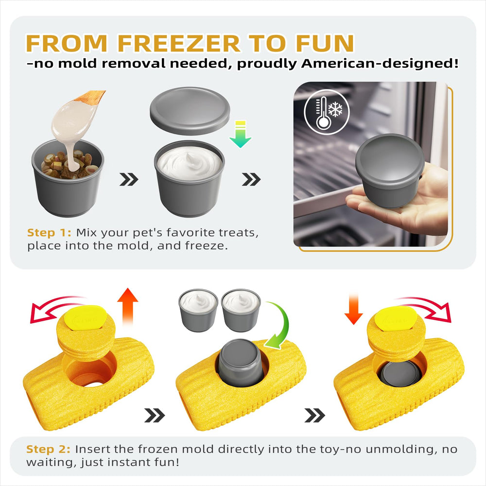 HeriNova aggressive chew toy corn-cob-design offers ergonomic ridges for gripping.