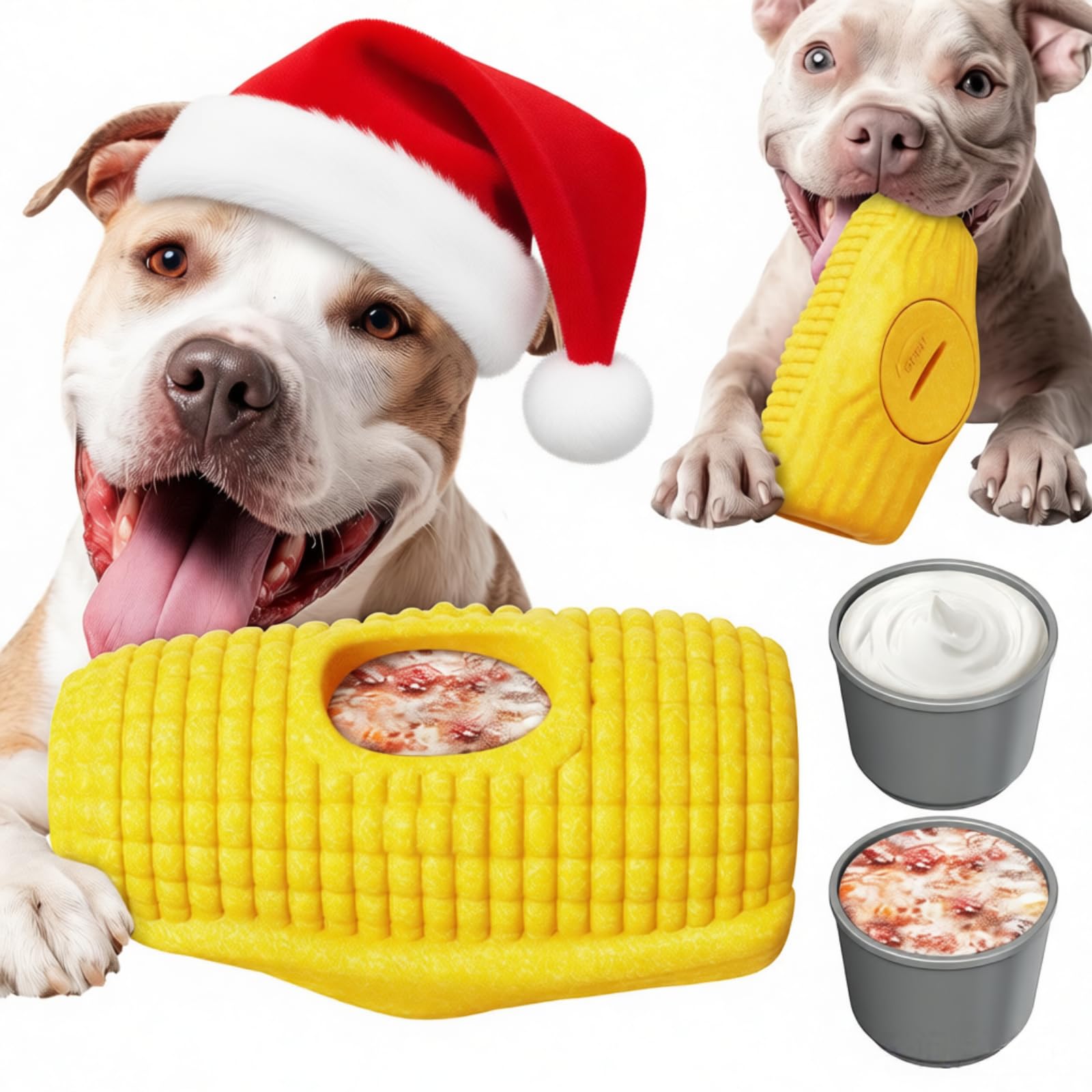 HeriNova aggressive chew toy dual mold with two frozen-treat cavities for enrichment.