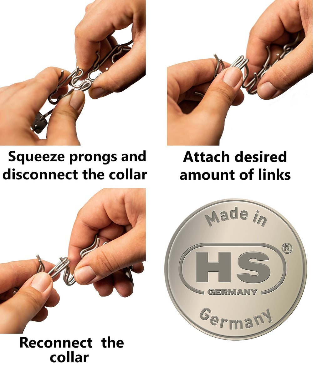 Herm Sprenger 3mm links compatibility with Ultra-Plus collars ensures customizable length.