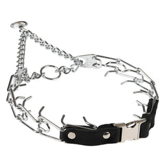 Herm Sprenger 3mm prong collar with quick-release buckle for easy, tangle-free walks.
