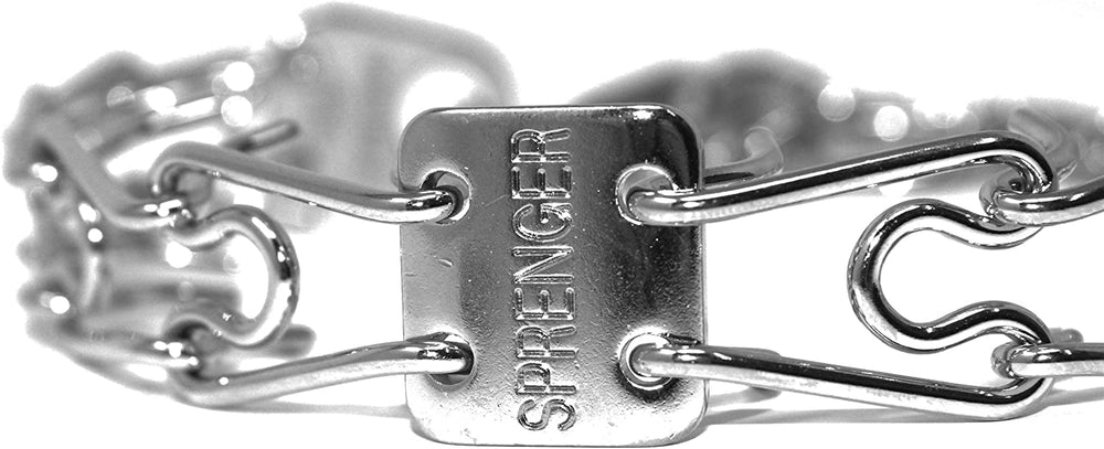 Herm Sprenger beveled prong tips reduce snag and improve comfort during walks.