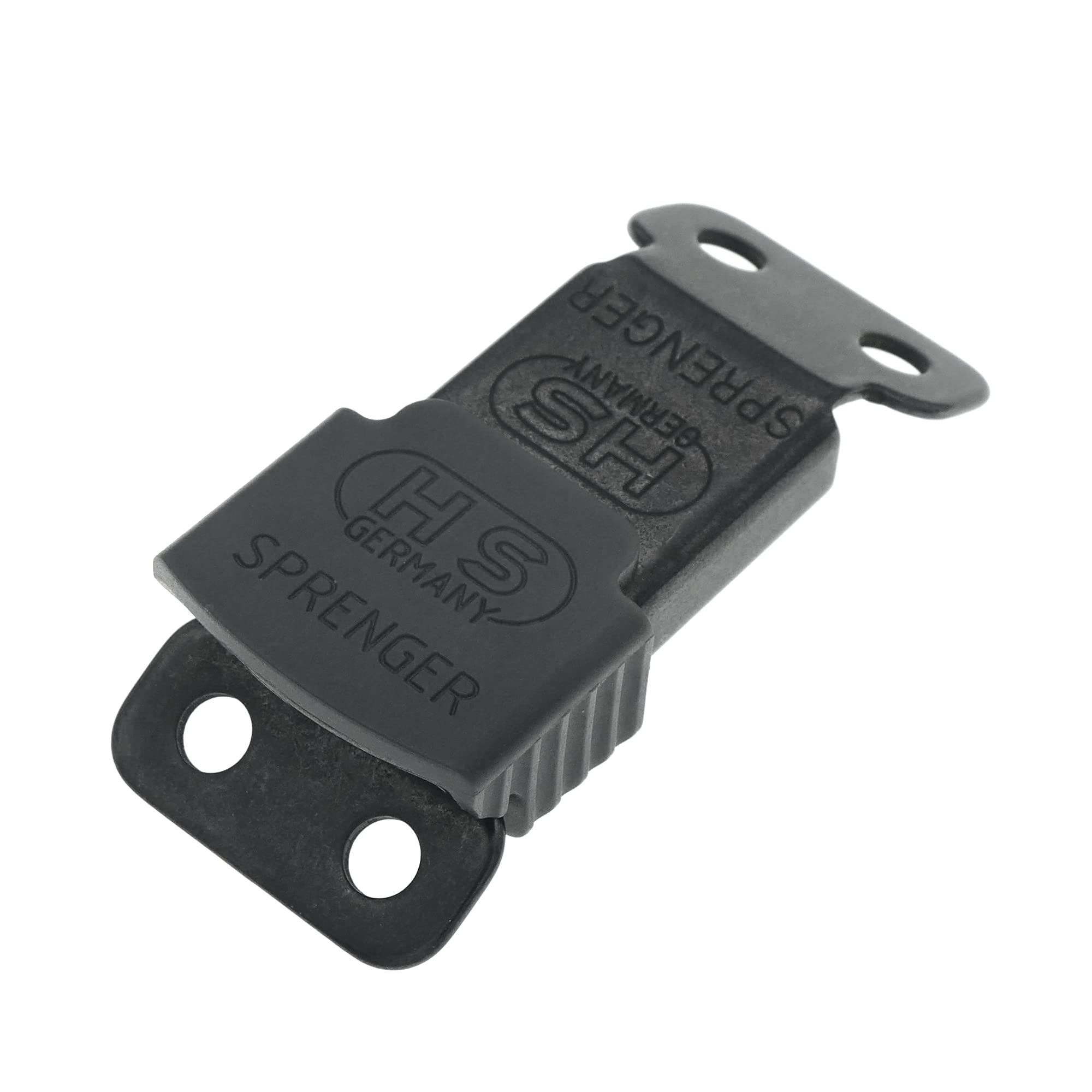 Herm Sprenger black stainless steel buckle emphasizes durability and rust resistance.