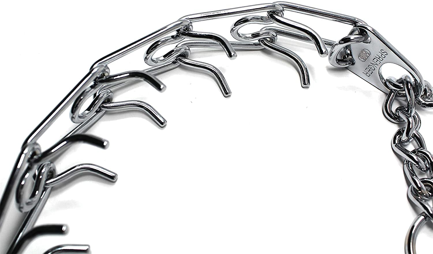 Herm Sprenger chrome plated training collar neck-fit info image shows sizing accuracy.