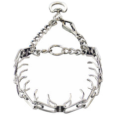Herm Sprenger chrome-plated training collar with quick-release snap for easy training sessions.