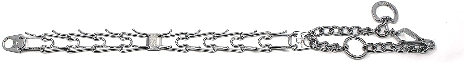 Herm Sprenger collar with rounded ends helps prevent neck irritation.
