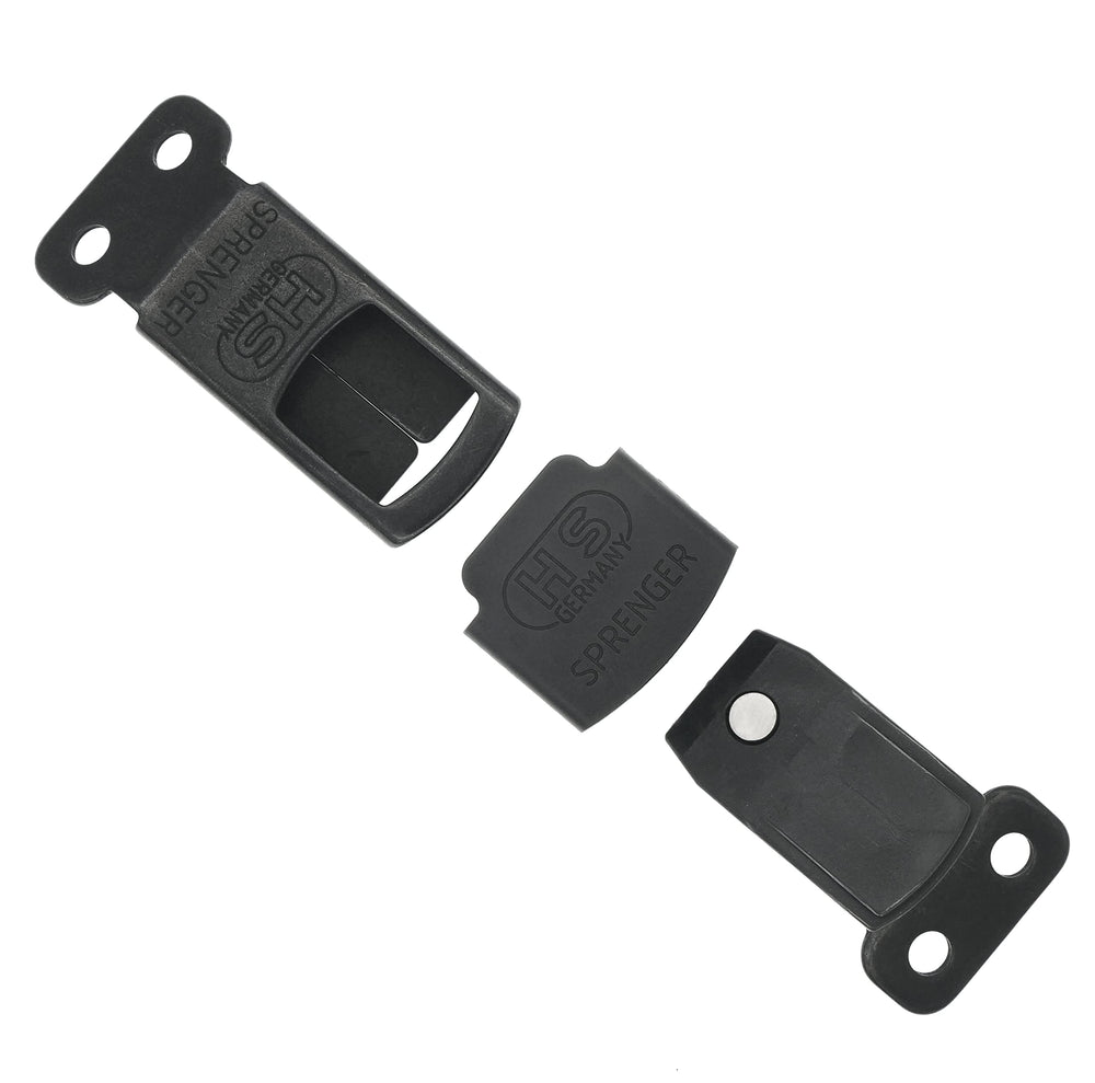 Herm Sprenger ClickLock buckle in use on training collar for easy transition.