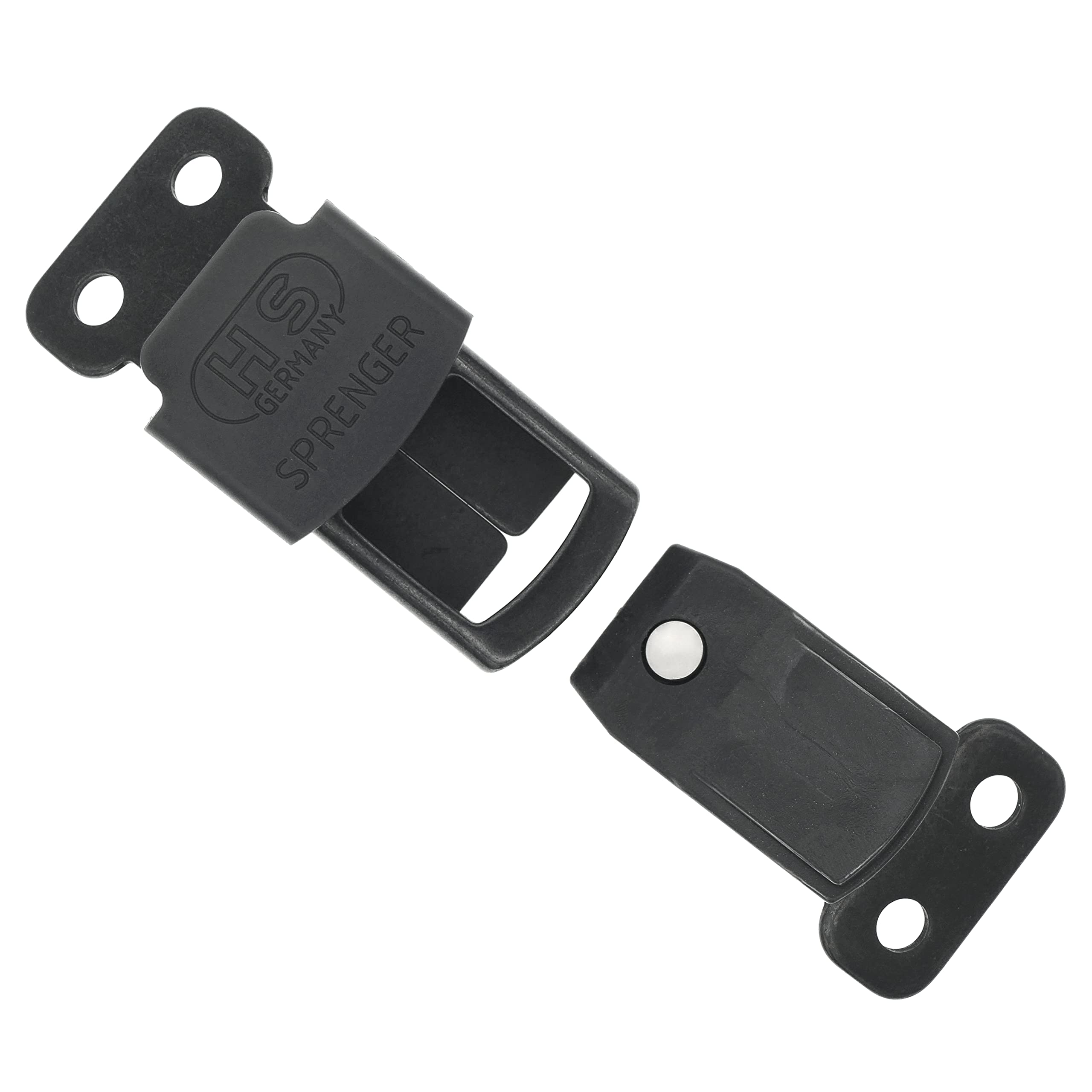 Herm Sprenger ClickLock buckle open for fast collar changes during sessions.