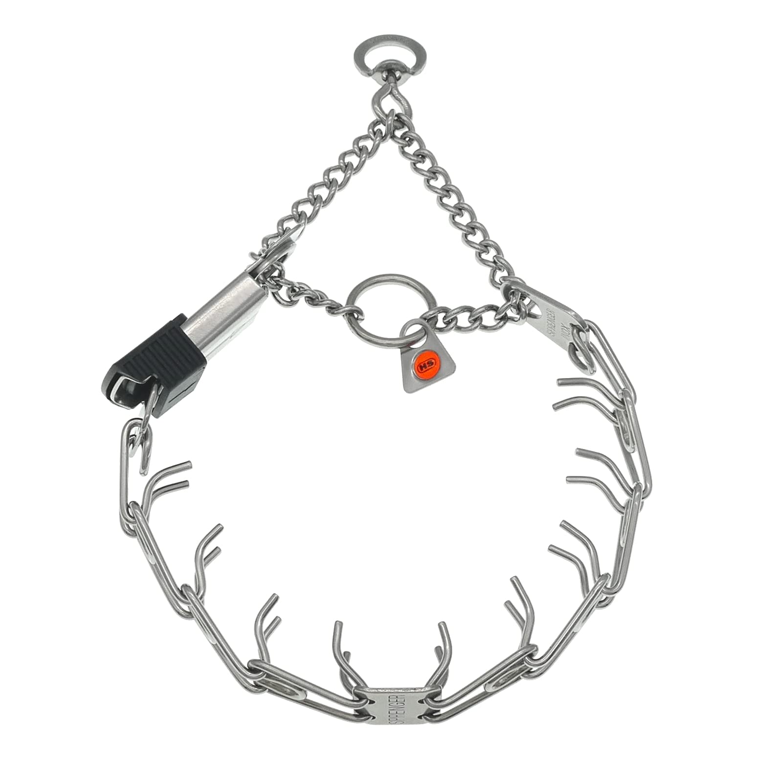 Herm Sprenger ClickLock buckle enables easy on/off without head pulling, smoother training transitions