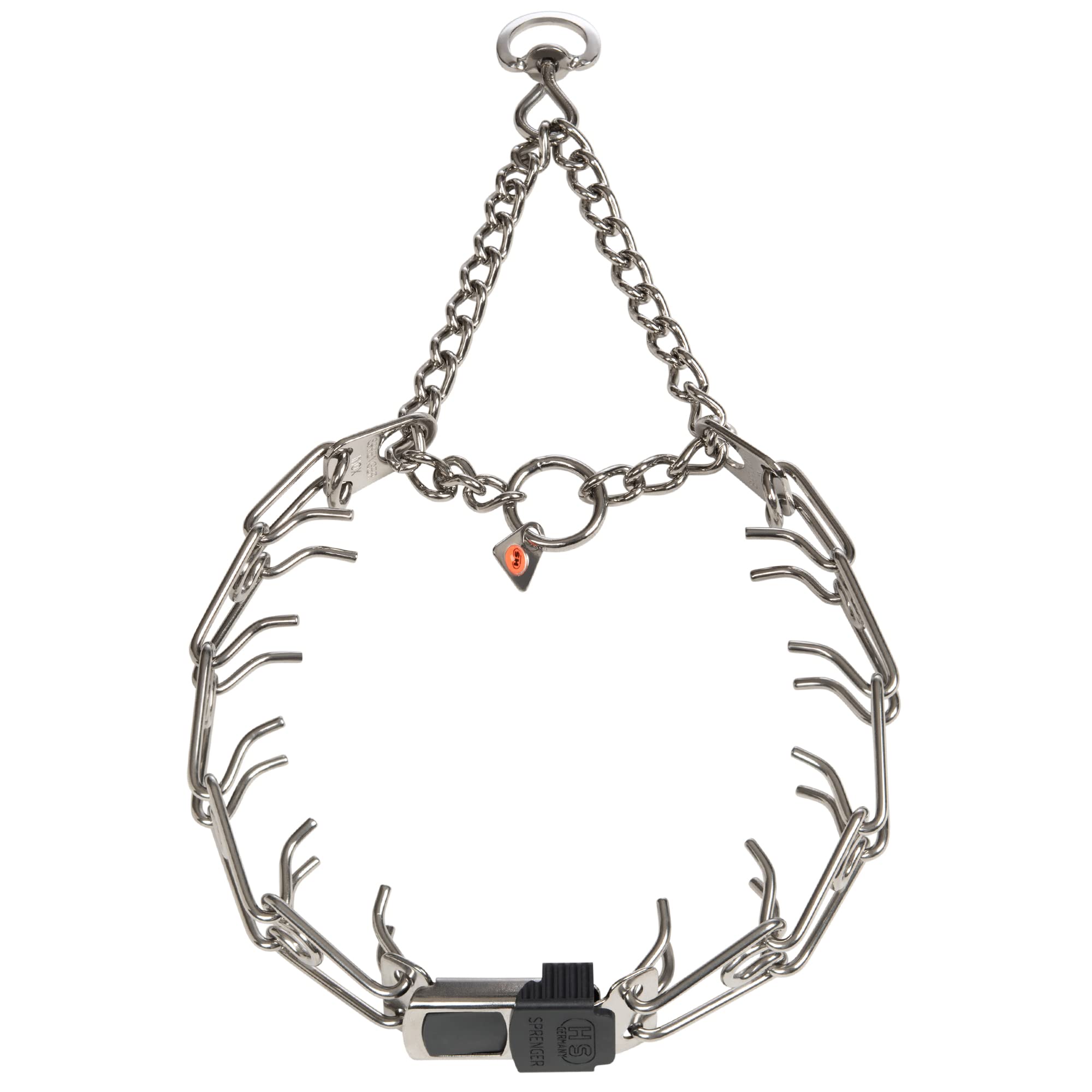 Herm Sprenger ClicLock buckle collar close-up showing quick-release convenience for training.