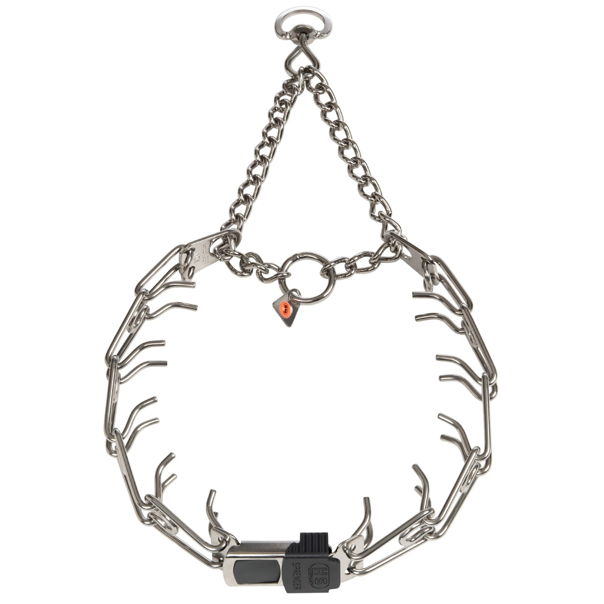 Herm Sprenger ClicLock buckle collar close-up showing quick-release convenience for training.