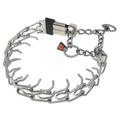 Herm Sprenger swivel D-Ring closeup shows full, unrestricted leash mobility during sessions.