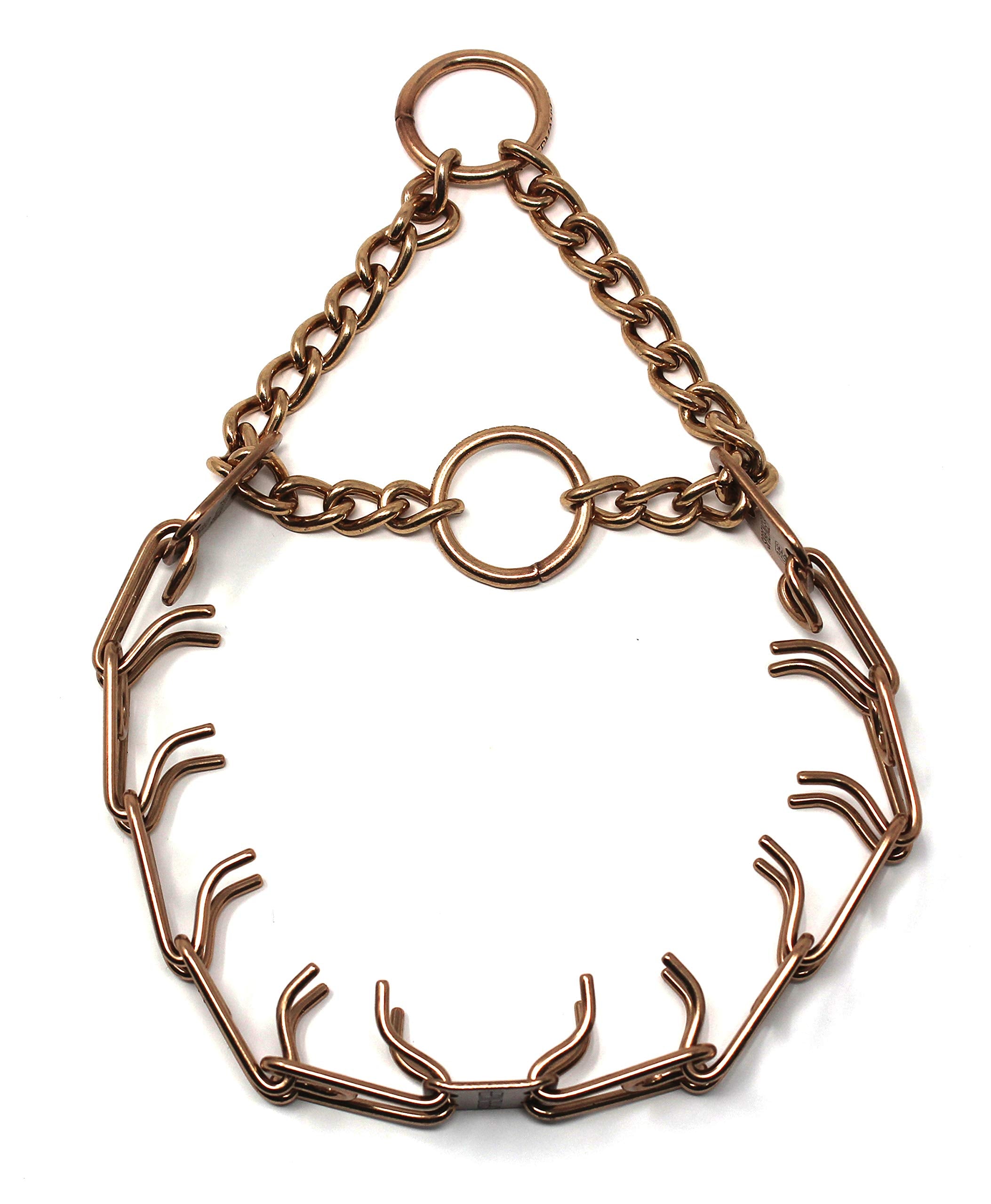 Herm Sprenger Curogan prong collar close-up showing beveled prongs for gentle training