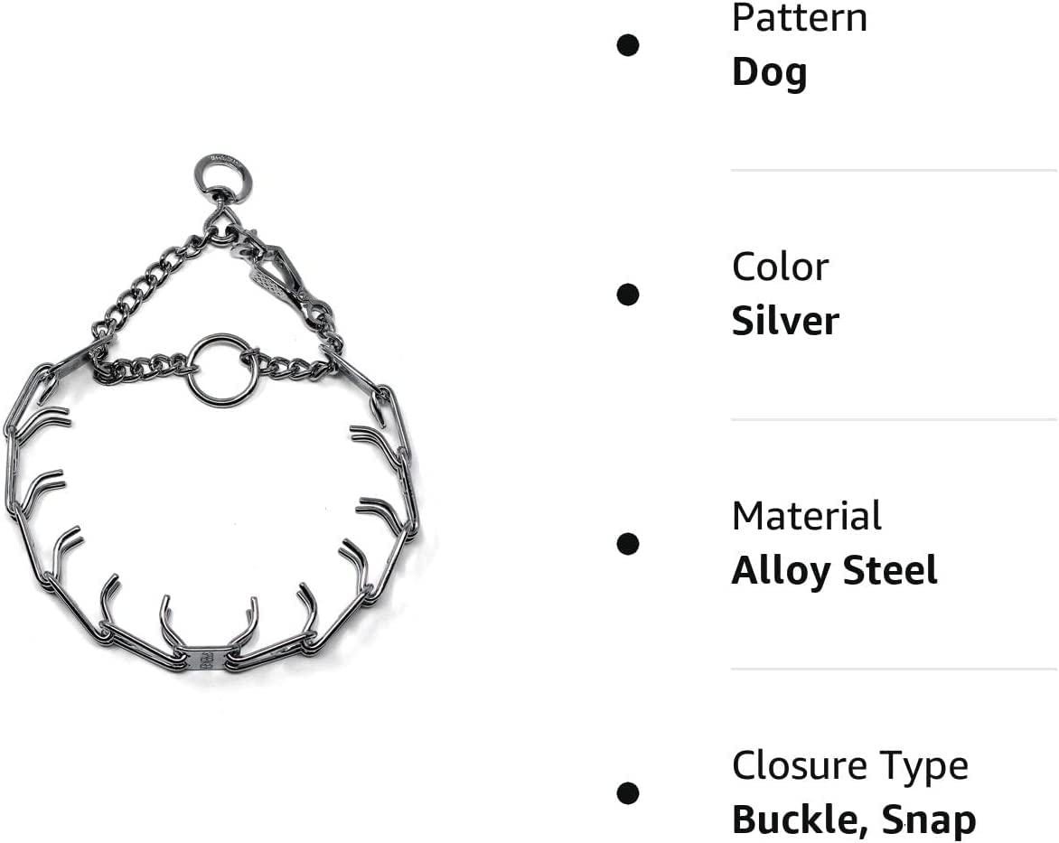 Herm Sprenger collar on a dog's neck demonstrates easy-on, easy-off training in real sessions.