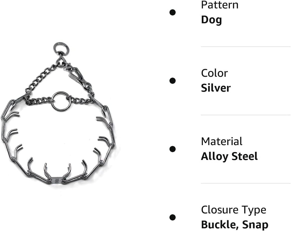 Herm Sprenger collar on a dog's neck demonstrates easy-on, easy-off training in real sessions.