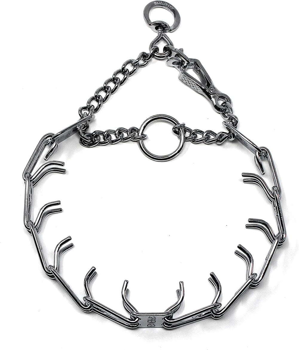 Herm Sprenger dog training collar with quick-release buckle for effortless on-off during sessions.