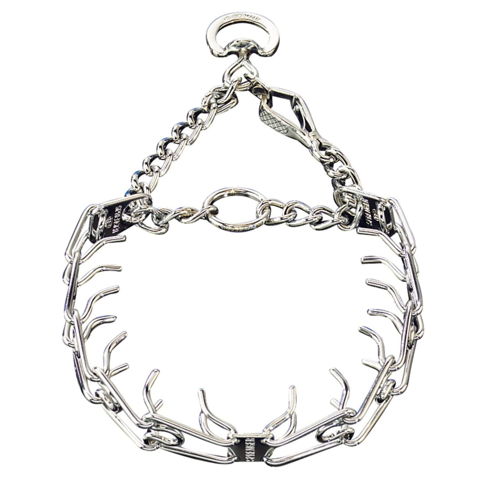 Herm Sprenger pinch dog collar with quick-release snap for secure one-handed use during walks
