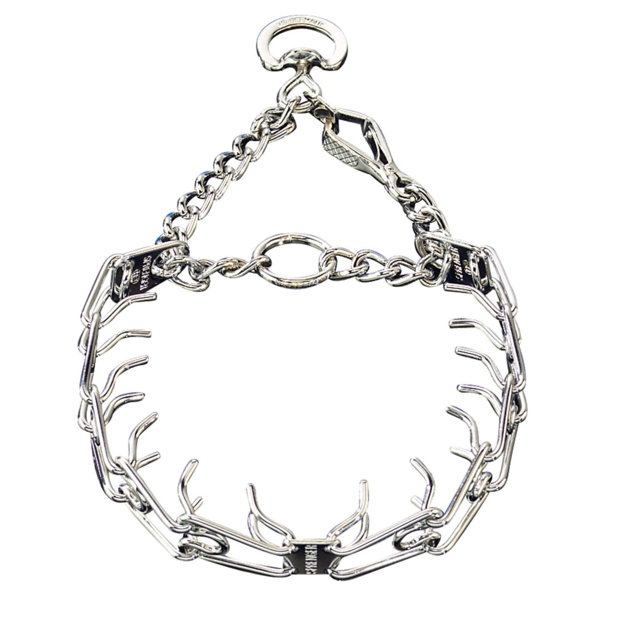 Herm Sprenger pinch dog collar with quick-release snap for secure one-handed use during walks