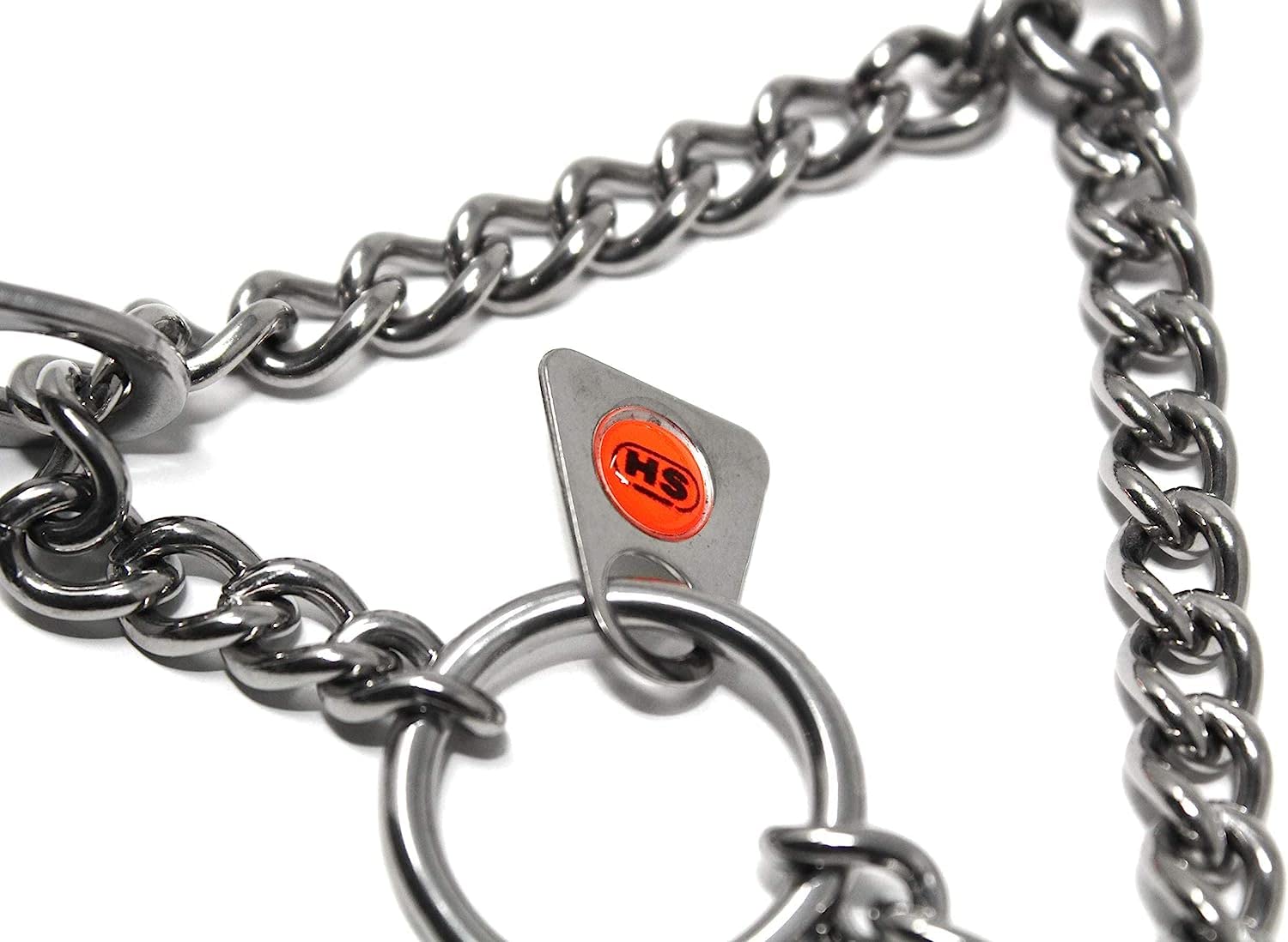 Herm Sprenger prong collar swivel ultra-plus removable links—length adjustment.