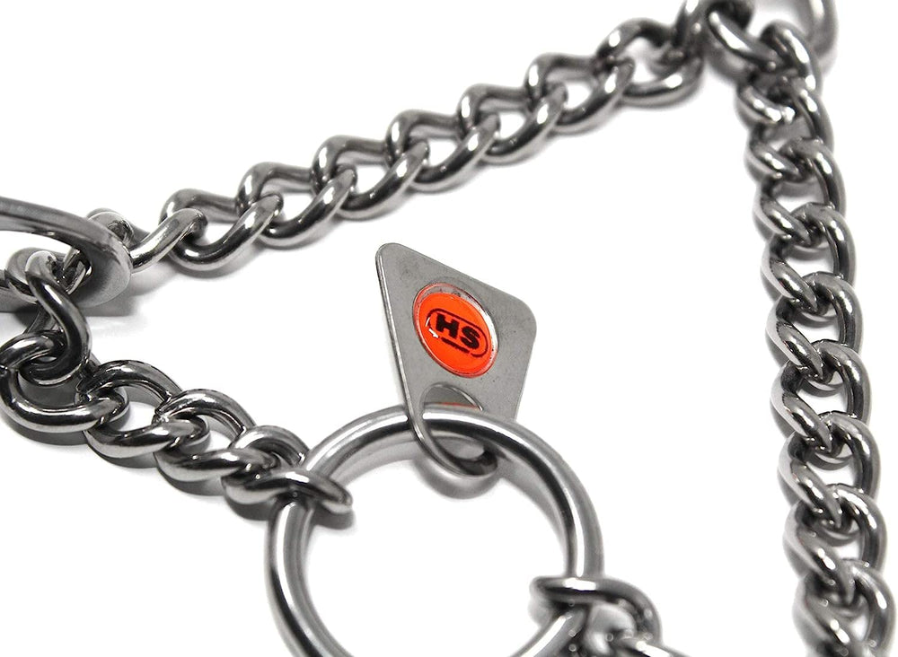 Herm Sprenger prong collar swivel ultra-plus removable links—length adjustment.