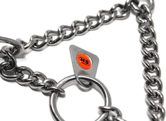 Herm Sprenger prong collar swivel ultra-plus removable links—length adjustment.