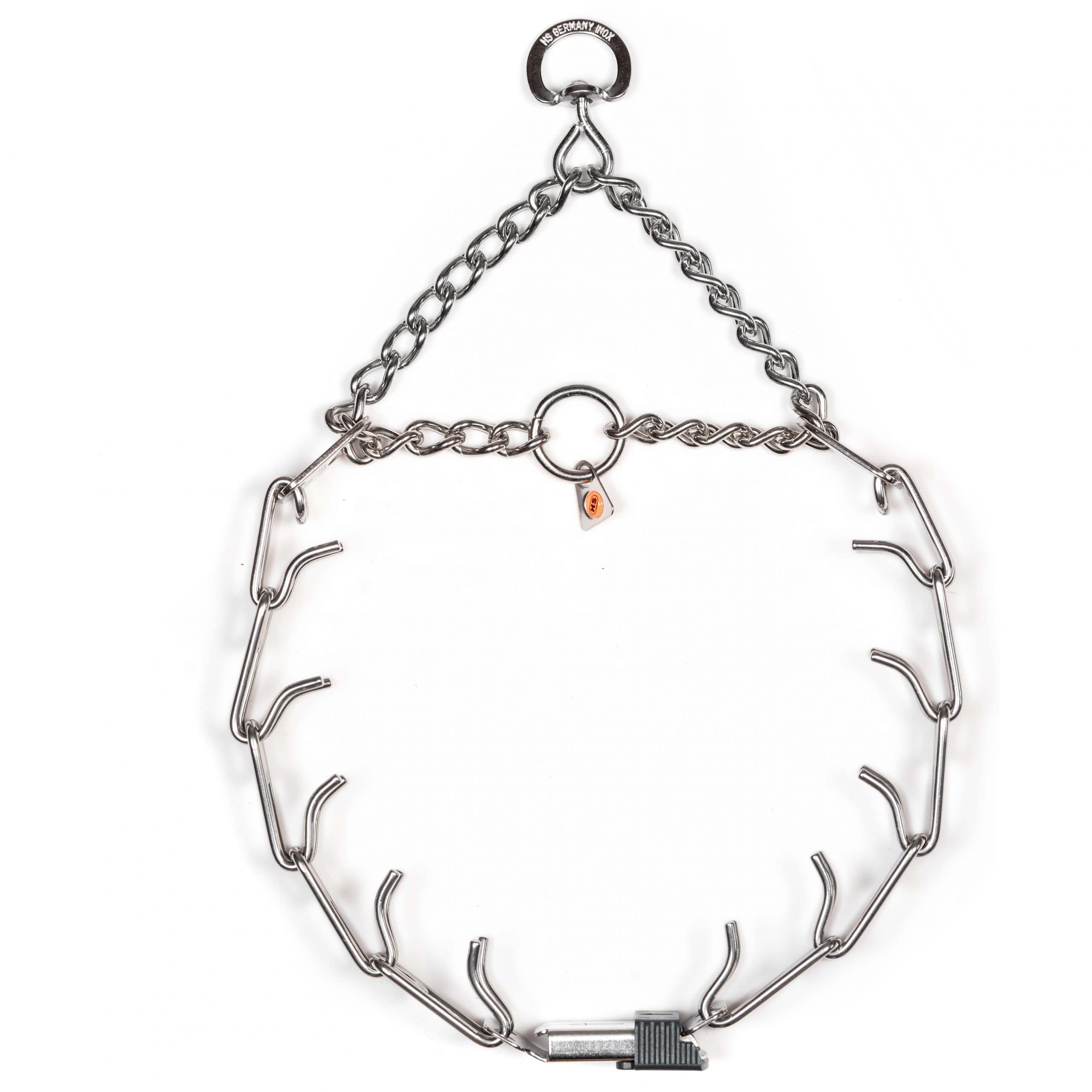 Herm Sprenger symmetric links showing even, gentle correction during pulls.