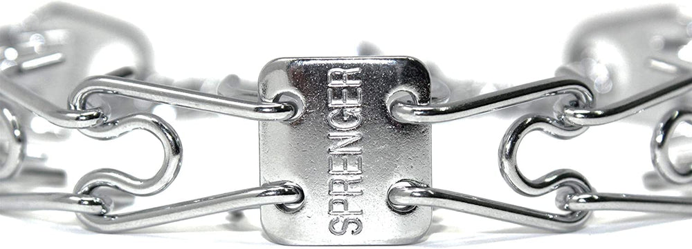 Herm Sprenger Ultra-Plus beveled prong tips provide gentle collar contact.