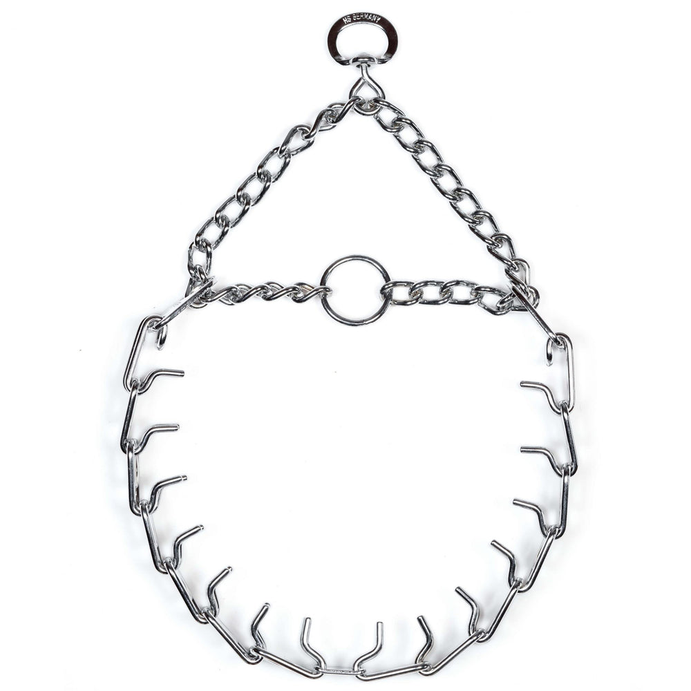 Herm Sprenger Ultra-Plus prong collar center plate close-up showing even pressure