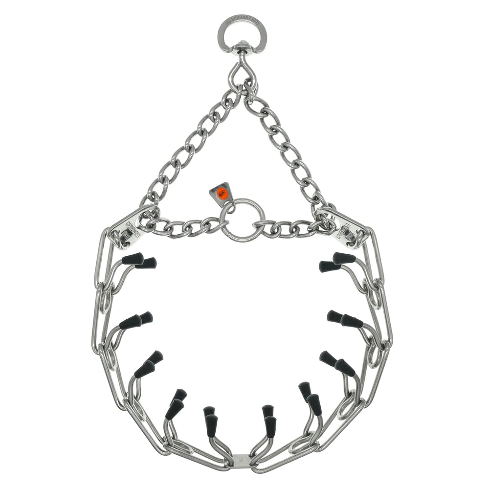Herm Sprenger Ultra-Plus prong collar with center plate for confident training.