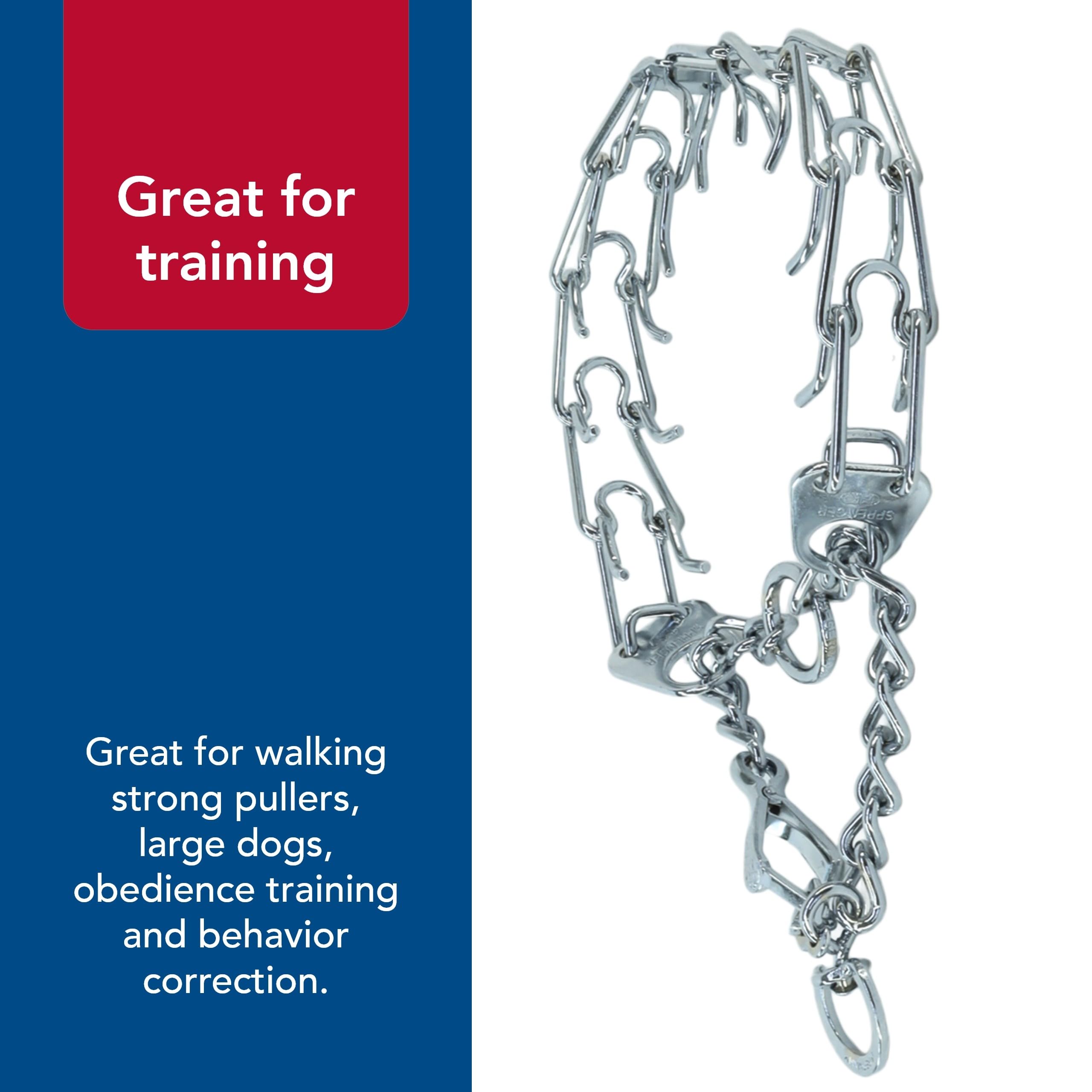 Herm Sprenger Ultra-Plus collar on large-dog silhouette demonstrates easy-size adjustment.
