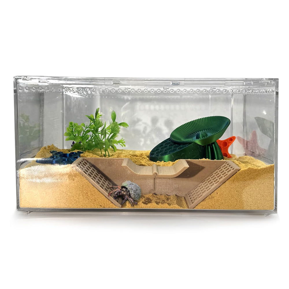 Hermit Crab Underground Tunnel Cave adds durable habitat decor to aquarium