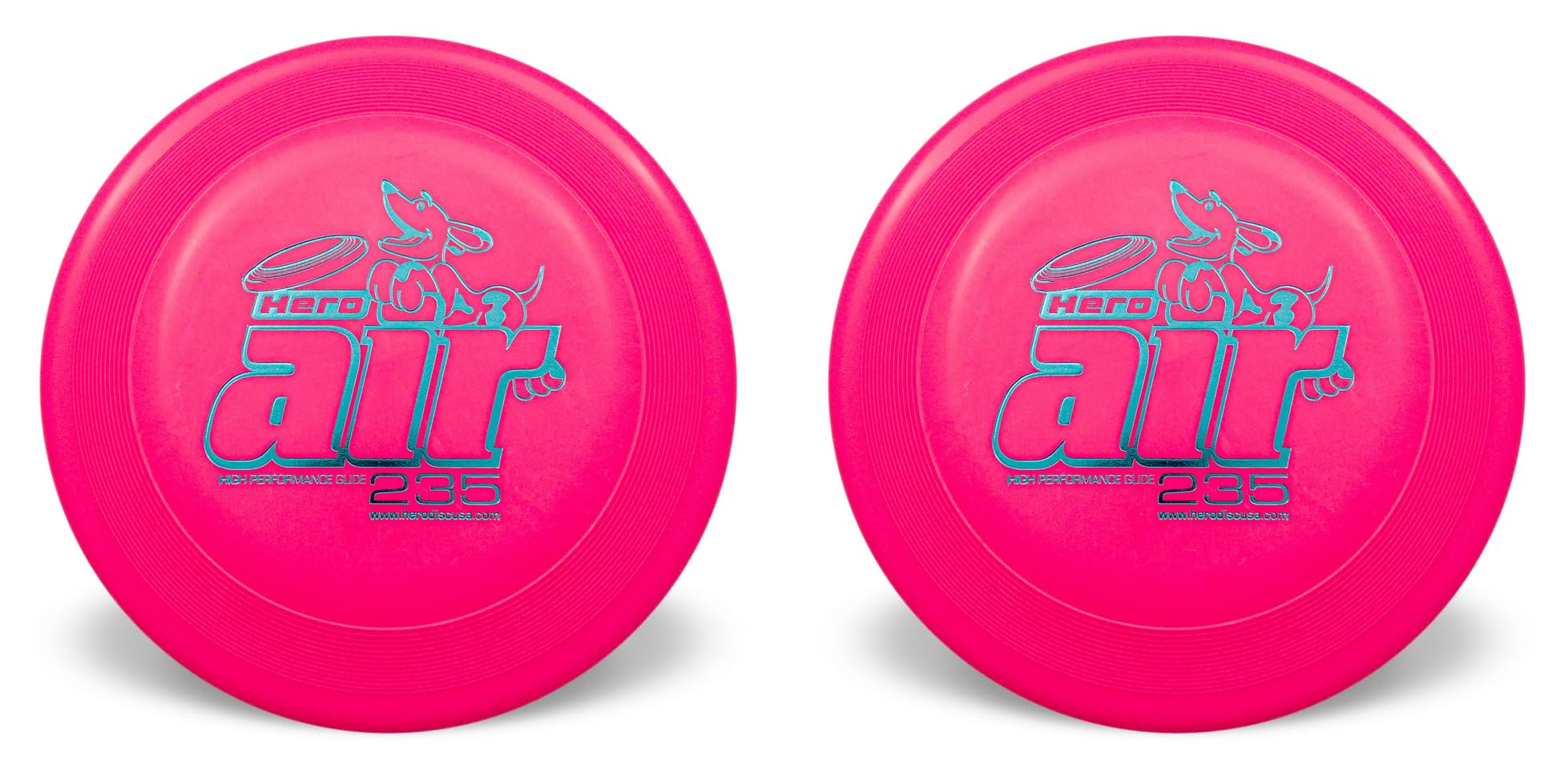 Hero Air 235 pink side view showing friendly grip for easy throwing