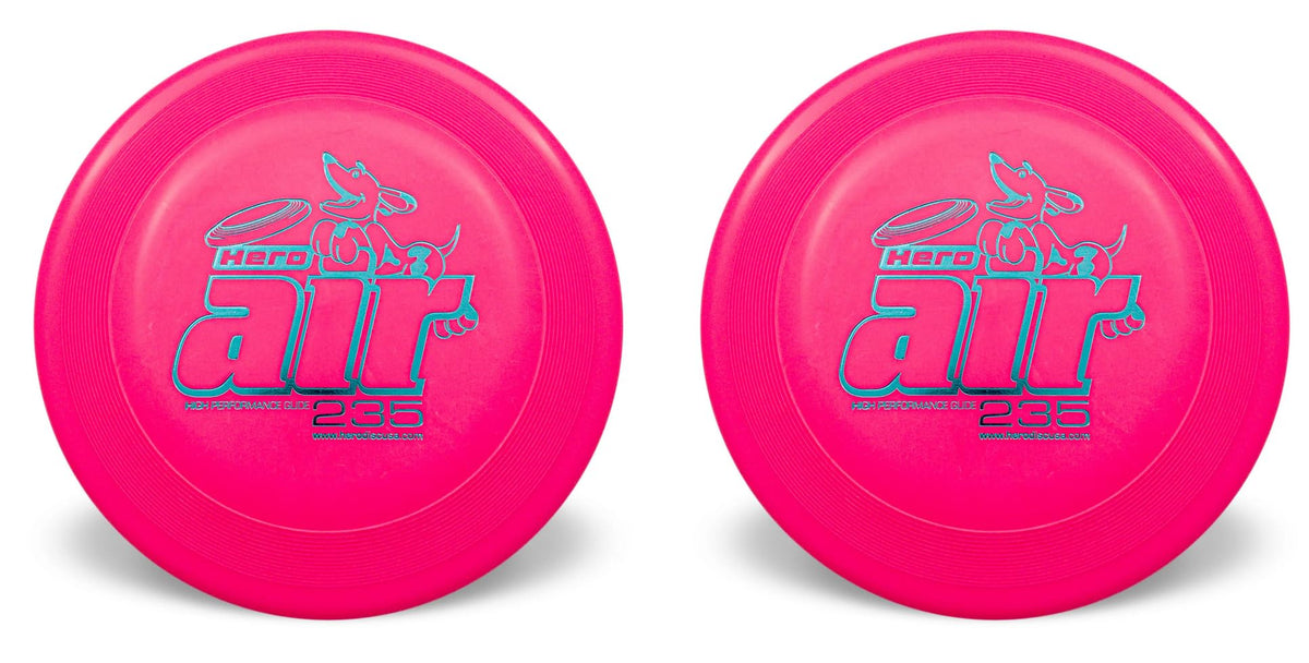 Hero Air 235 pink side view showing friendly grip for easy throwing