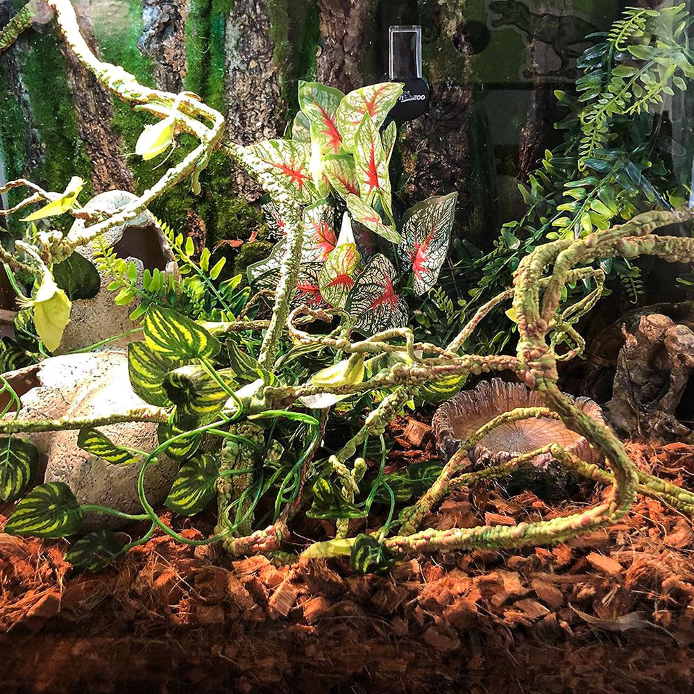 HERCOCCI reptile leaves 78inch lush greenery for concealment and comfortable retreats.