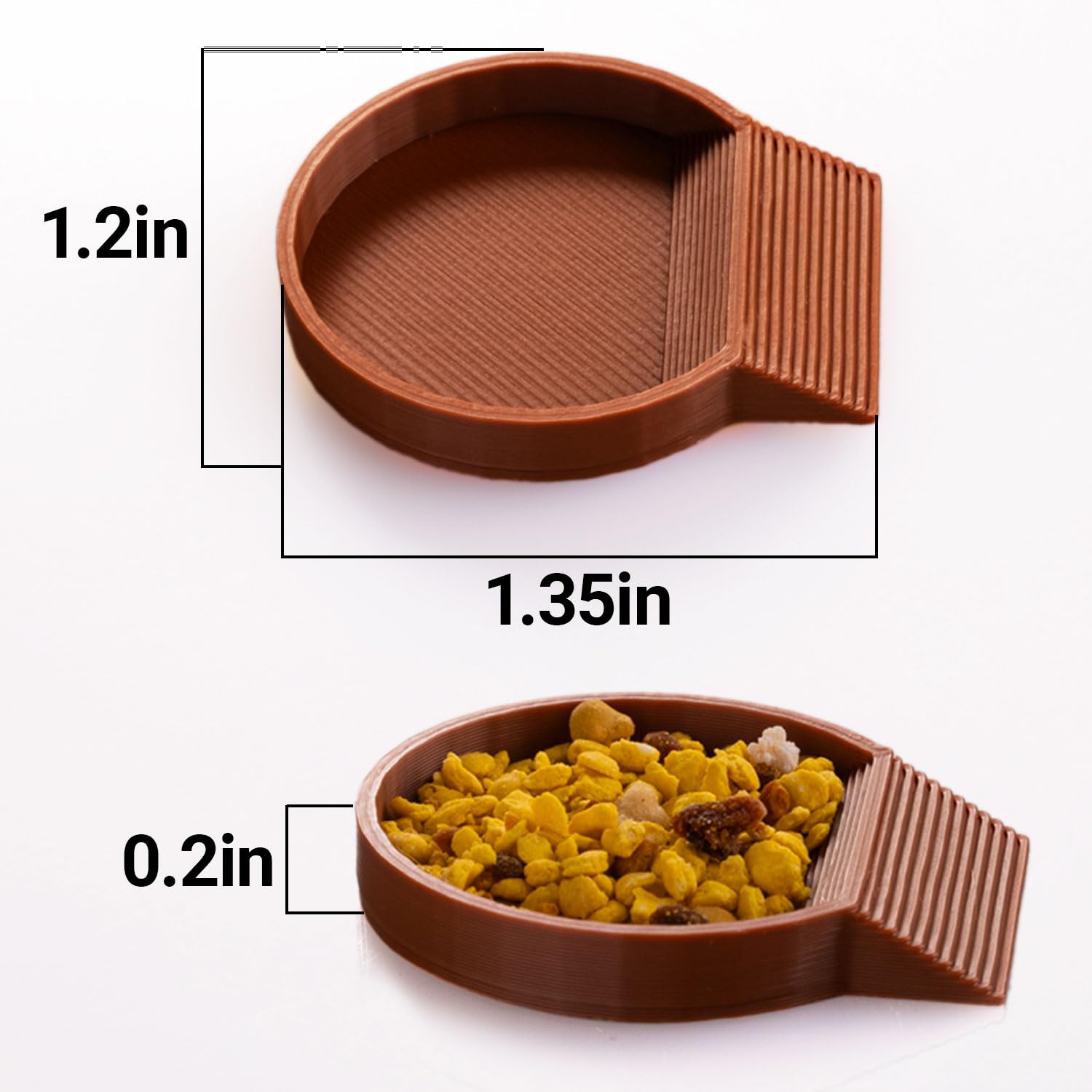 HERPDEN small invertebrate feeder bowls enable precise portions for reptile supplements.
