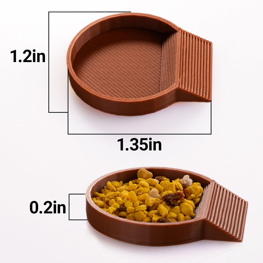 HERPDEN small invertebrate feeder bowls enable precise portions for reptile supplements.