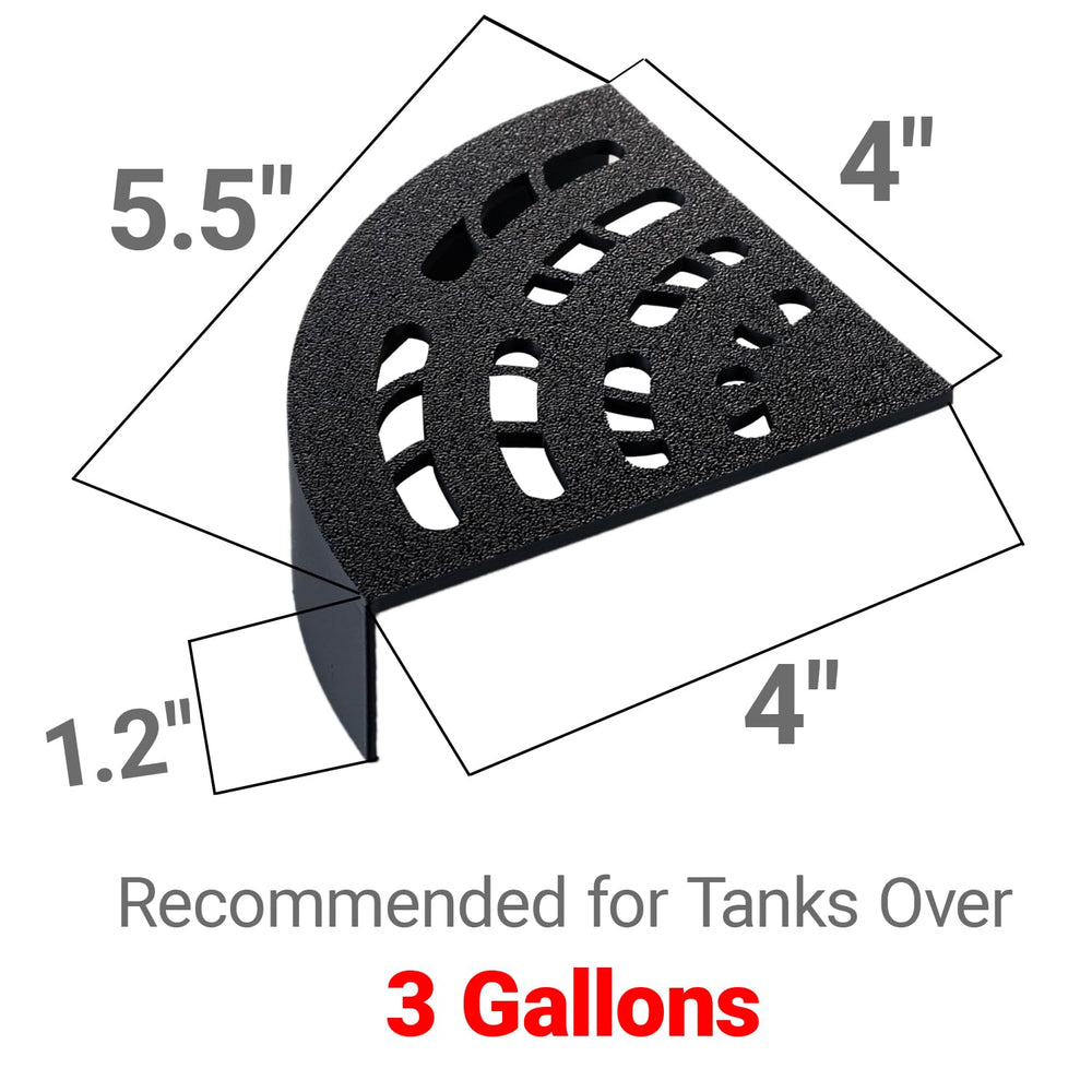 HERPDEN Shrimp Cave 2-Pack black color complements any aquarium.
