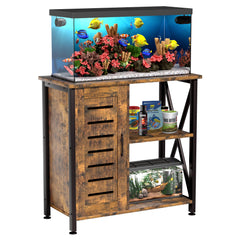 Herture 20-29 gallon stand tabletop supports a heavy aquarium securely