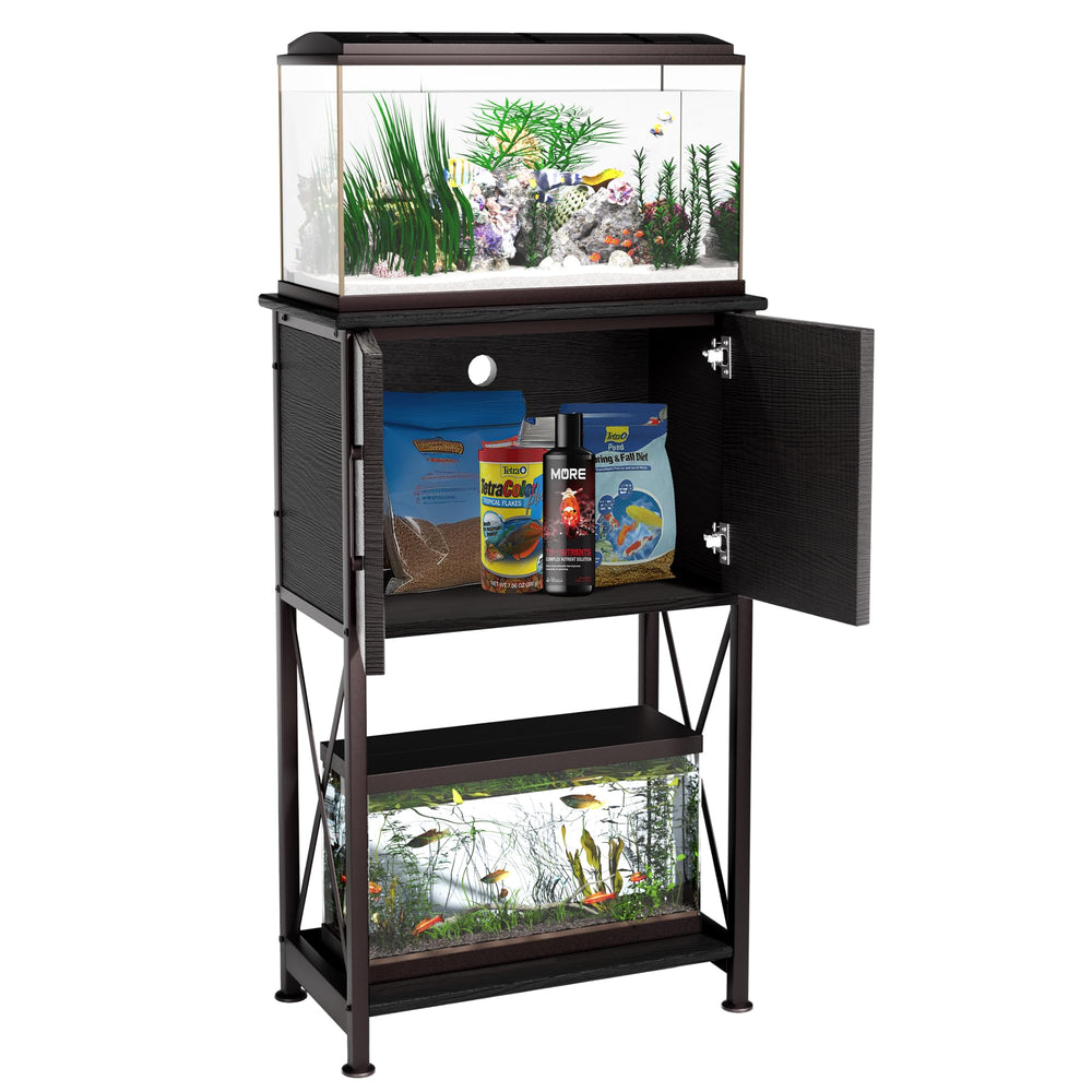 Herture fish-tank-stand-dimensions show 20.5 by 11.02 by 31.49 inches.