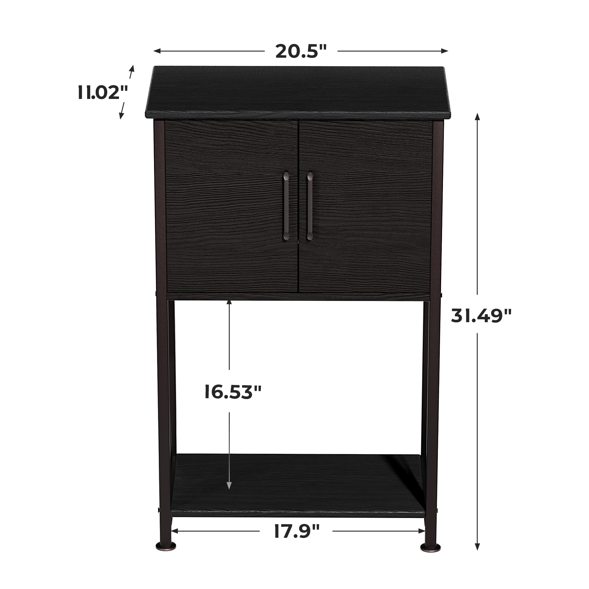 Herture fish-tank-stand-modern-black emphasizes stylish aquarium furniture.