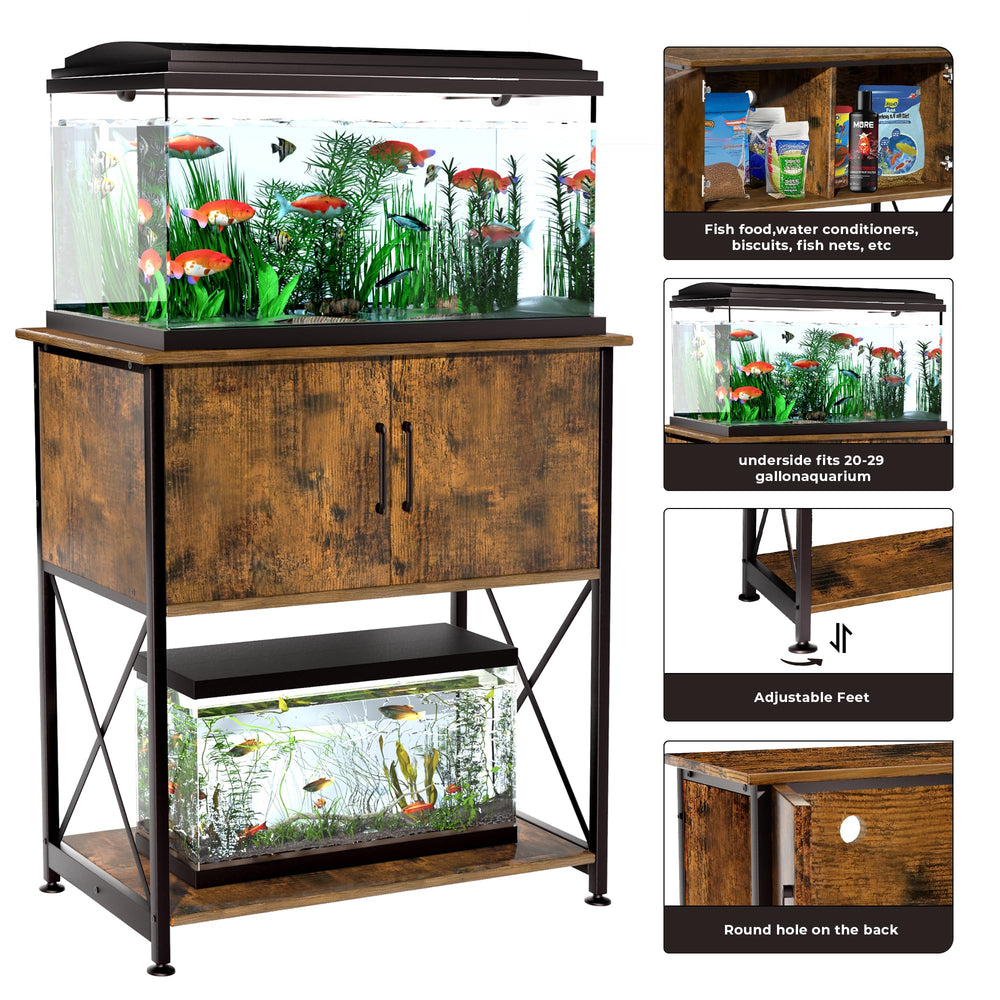 Herture aquarium stand dimension highlight 30.7 by 16.5 inches for compatibility