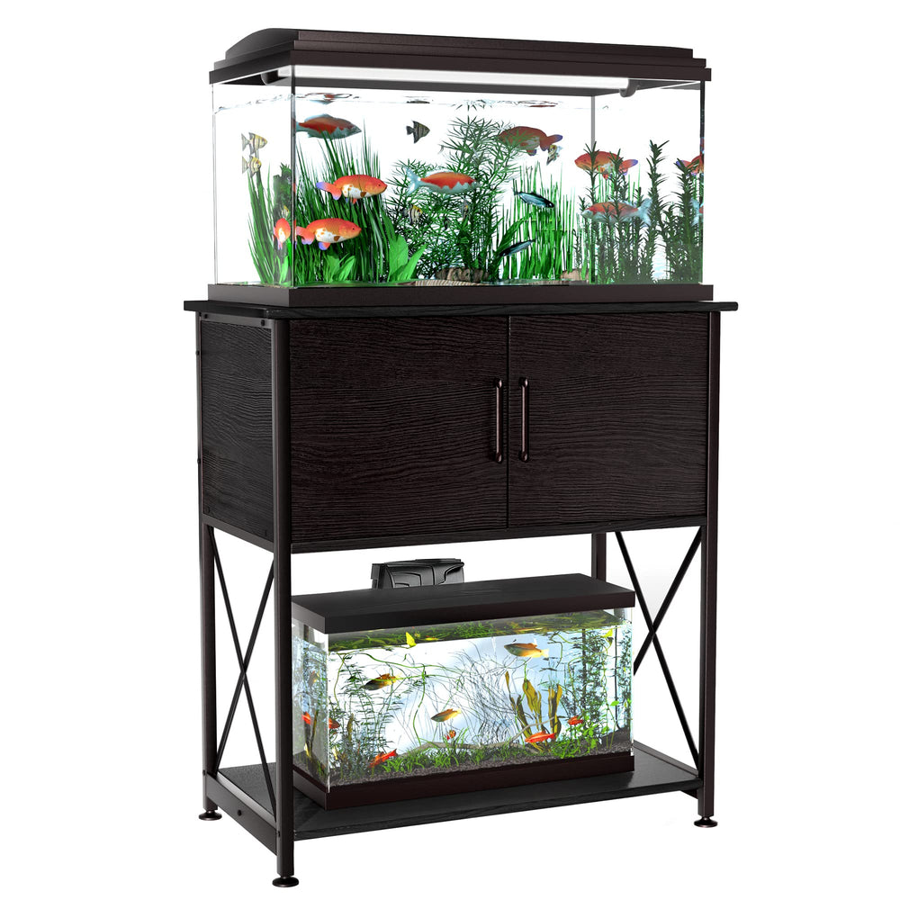 Herture aquarium stand metal frame desktop supports 20-29 gallon tanks