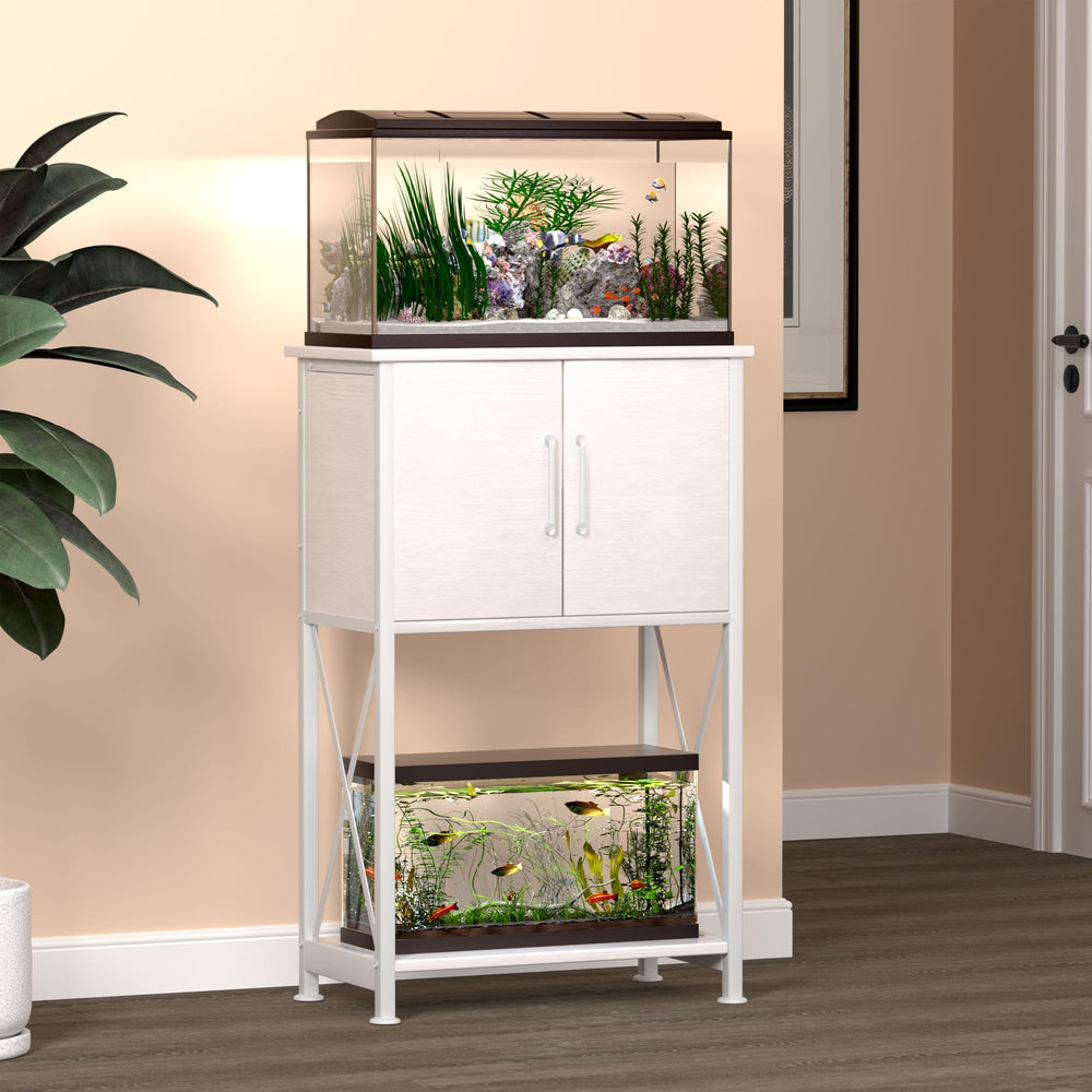 Herture fish tank stand durable steel frame for daily use