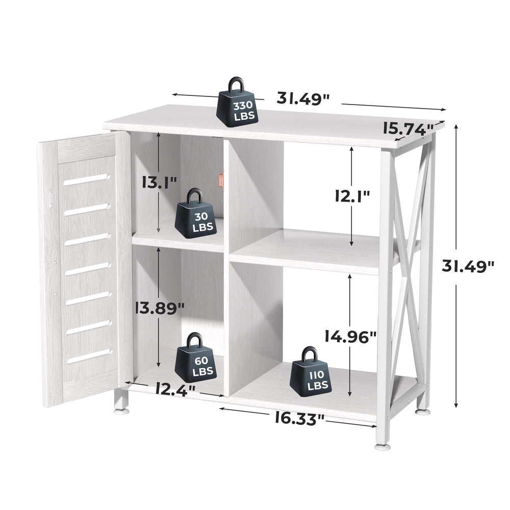 Herture fish tank stand white color option image conveys stylish, modern look for living spaces.