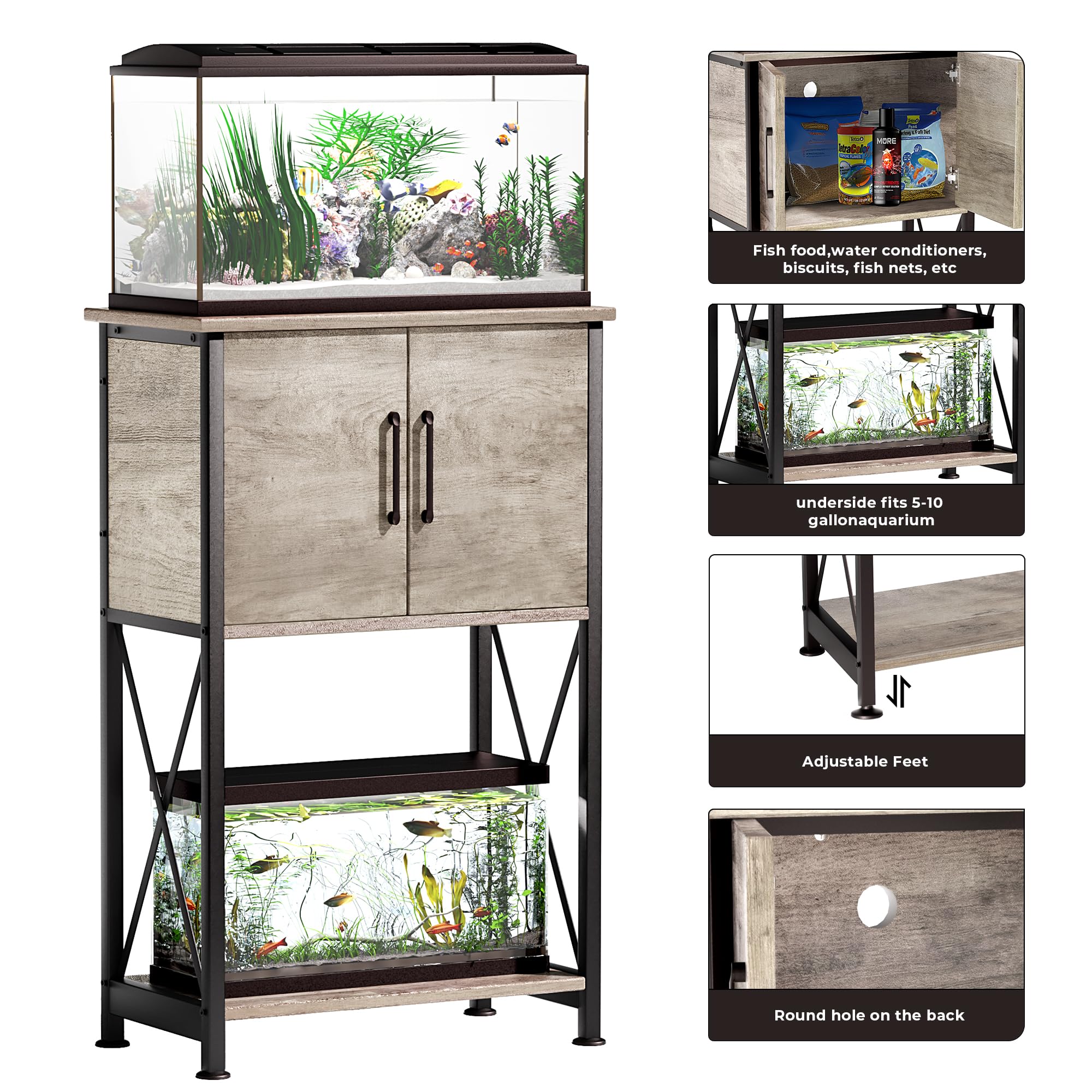 Herture grey stand side profile highlighting sleek modern design