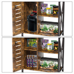 Herture stand bottom 5-gallon slot accommodates a secondary tank