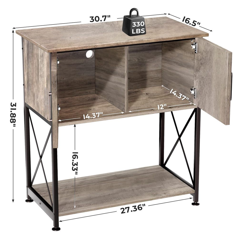 Herture stand supports up to 330 pounds on desktop for stability.