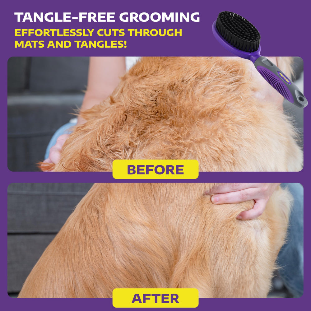 Hertzko Bristle Brush features a comfortable anti-slip grip for long brushing sessions